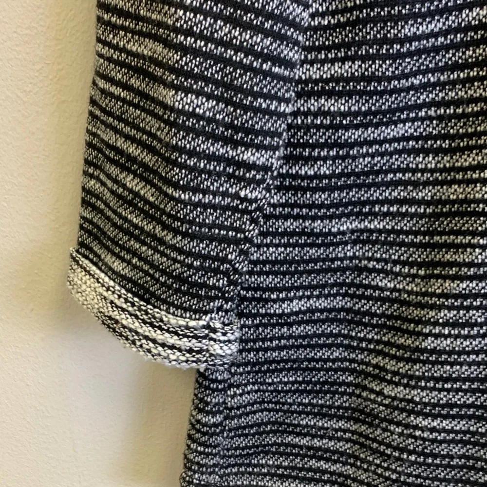 Chico's Black and White Striped Sweater